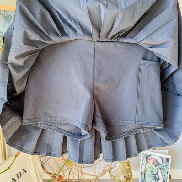 Abercrombie Kids YPB, Black Pleated Skort Skirt, Girls 7/8 - Picture 3 of 9